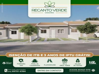 Lan�amentos para Venda, em Mar�lia, bairro Condom�nio Recanto Verde, 2 dormit�rios, 1 banheiro, 1 vaga